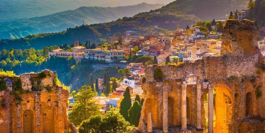 Visit Taormina Greek theatre on a guided Sicily tour